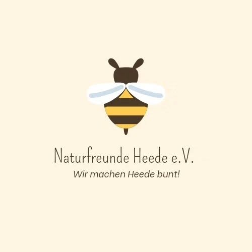 Logo der Naturfreunde Heede e.V. mit stilisierter Biene